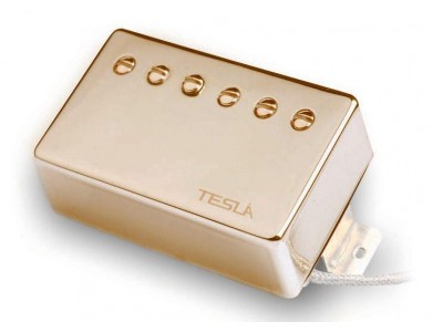 Звукосниматель, хамбакер, золотая крышка Tesla PLASMA-2/GD/NE